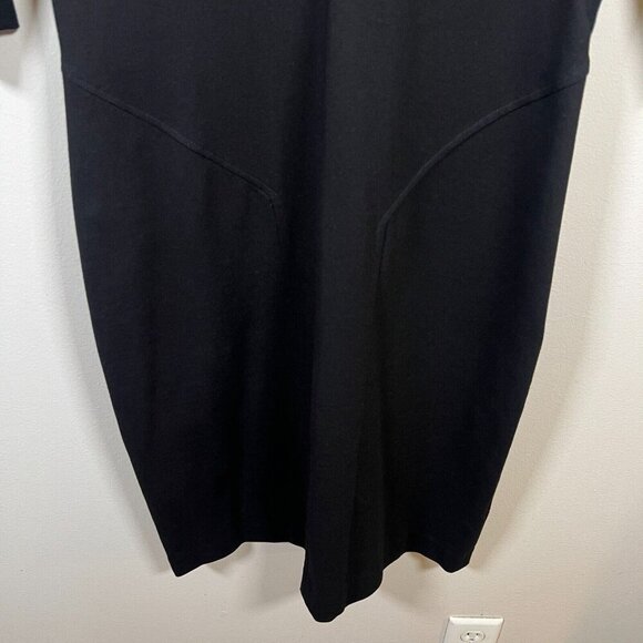 Piazza Sempione Sheath Dress Size IT 44 US 8 Black Career Work Office Side Zip - Picture 5 of 10